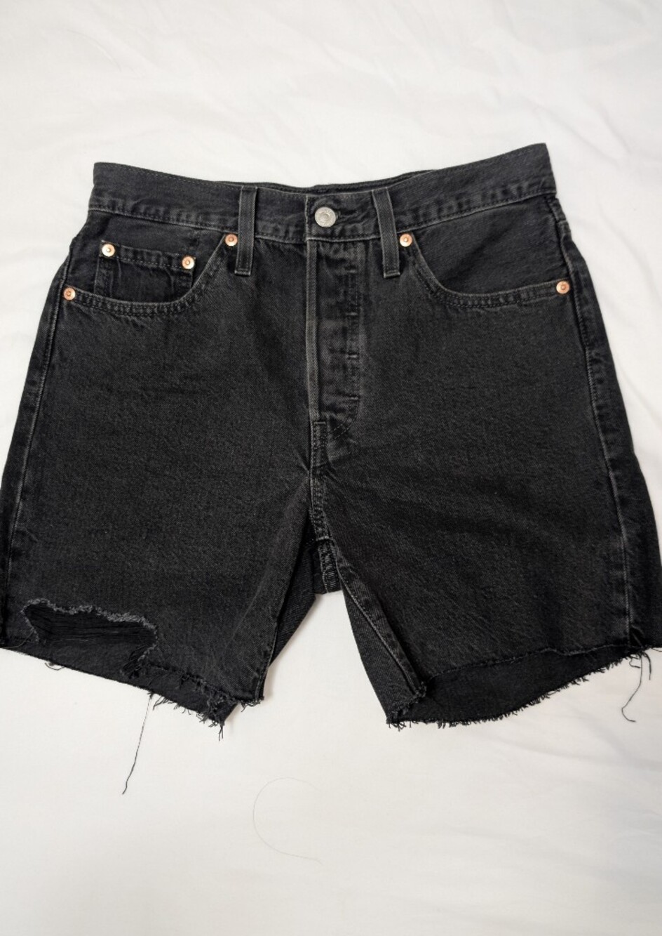 Levi's 501 Mid-Thigh Jean Shorts Black